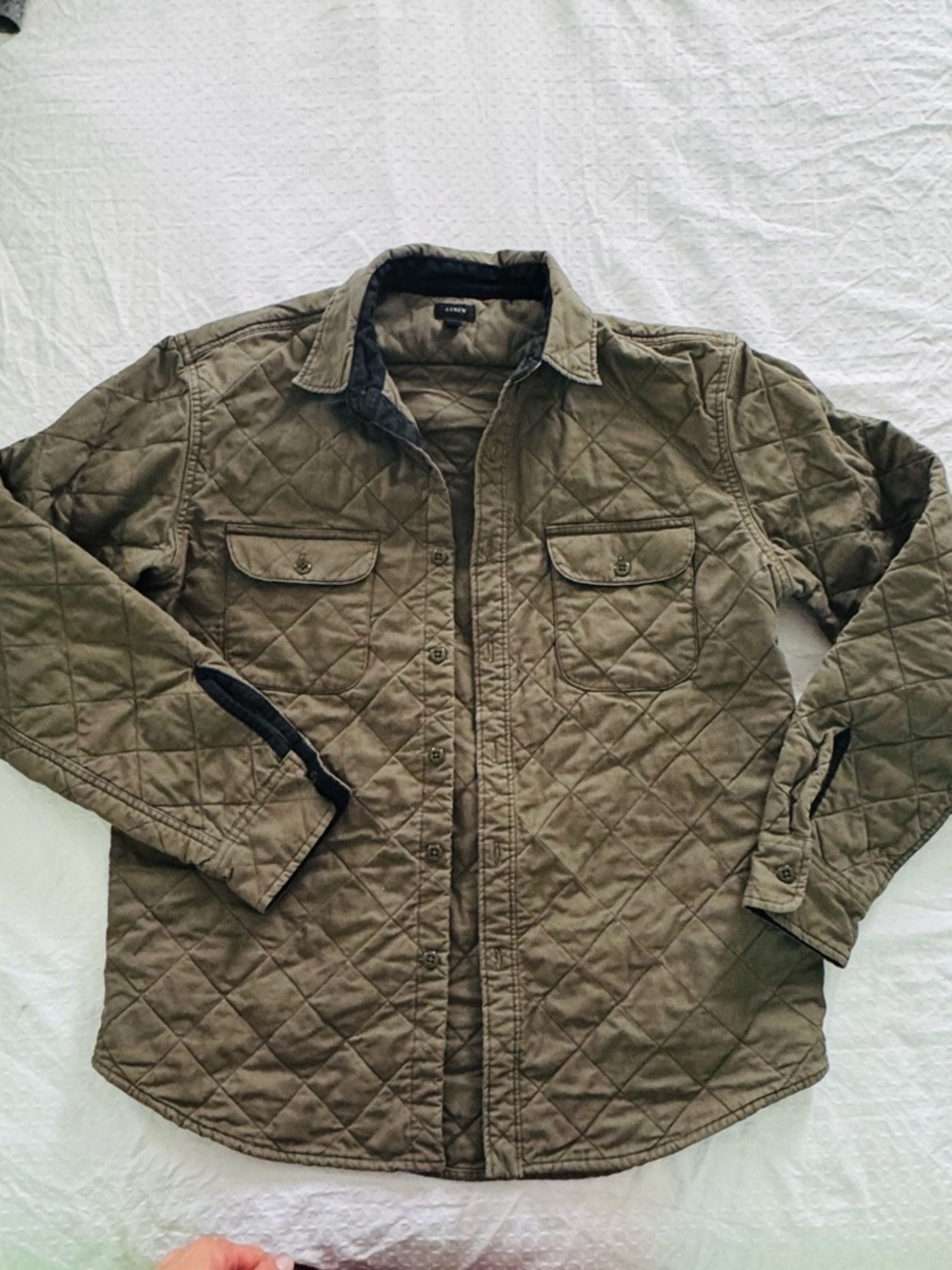 J. Crew Men’s Quilted Olive Green Jacket